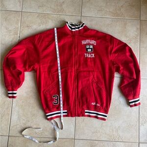 Vintage Stall & Dean Men’s 2XL Varsity Red Jacket Harvard Track